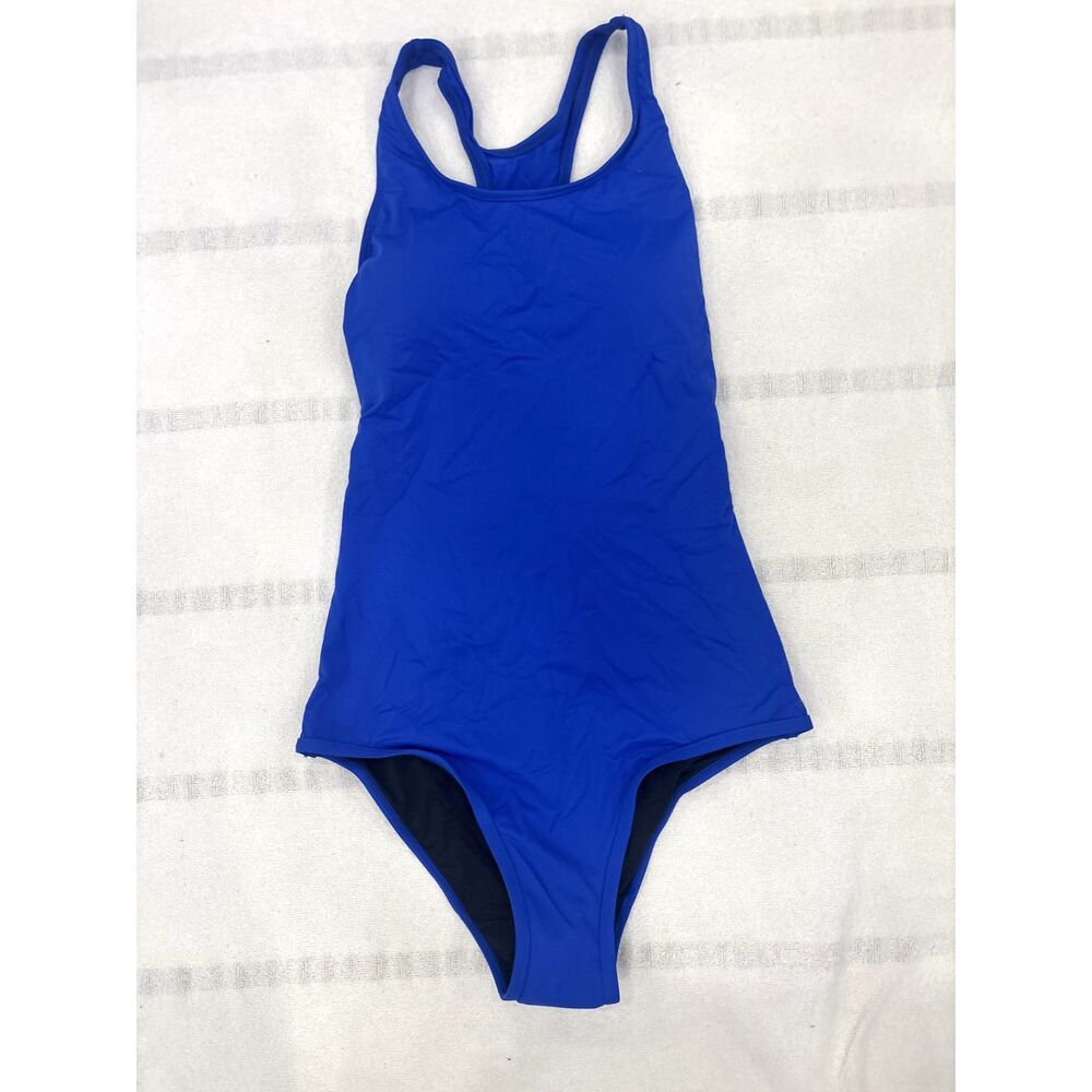 Beautikini Womens Blue Cross Backed One Piece Swimsuit Size Small NWT